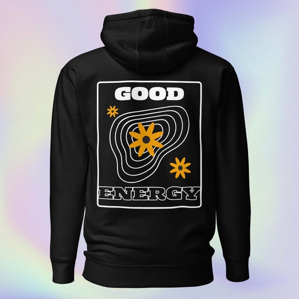 Good Energy Unisex Hoodie Spread Positivity Spiritual Retro Aesthetic Modern Zen